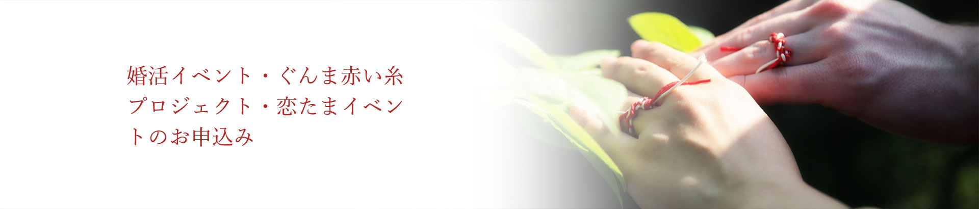 婚活イベント・ぐんま赤い糸プロジェクト・恋たまイベントのお申込み
